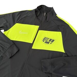 Nike Dri-FIT Full‎ Zip Track Jacket Black Yellow Mens Large Soccer Warm-Up